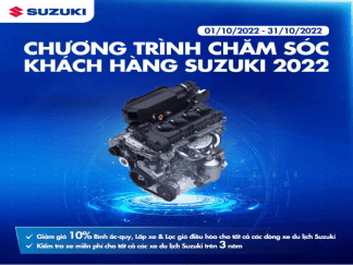 Suzuki triển khai chương trình CSKH cho xe du lịch trong tháng 10